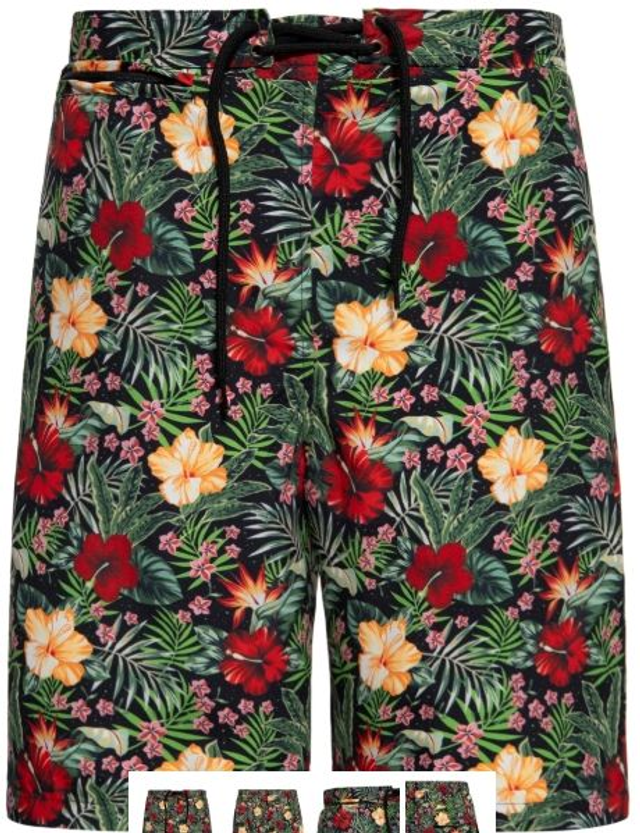Short de bain "hibiscus"
