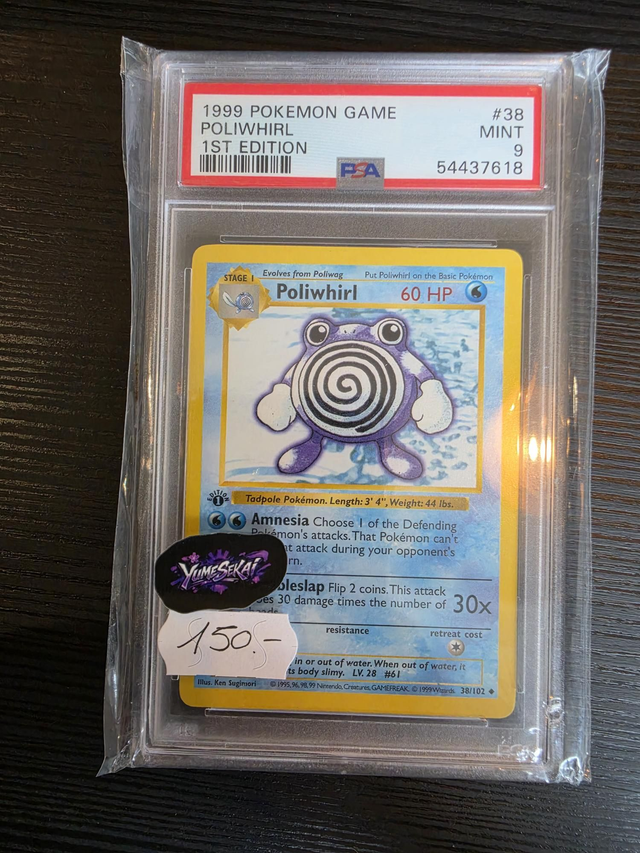 Carte Gradée 9 PSA - Poliwhirl - 1st. Ed. 1999
