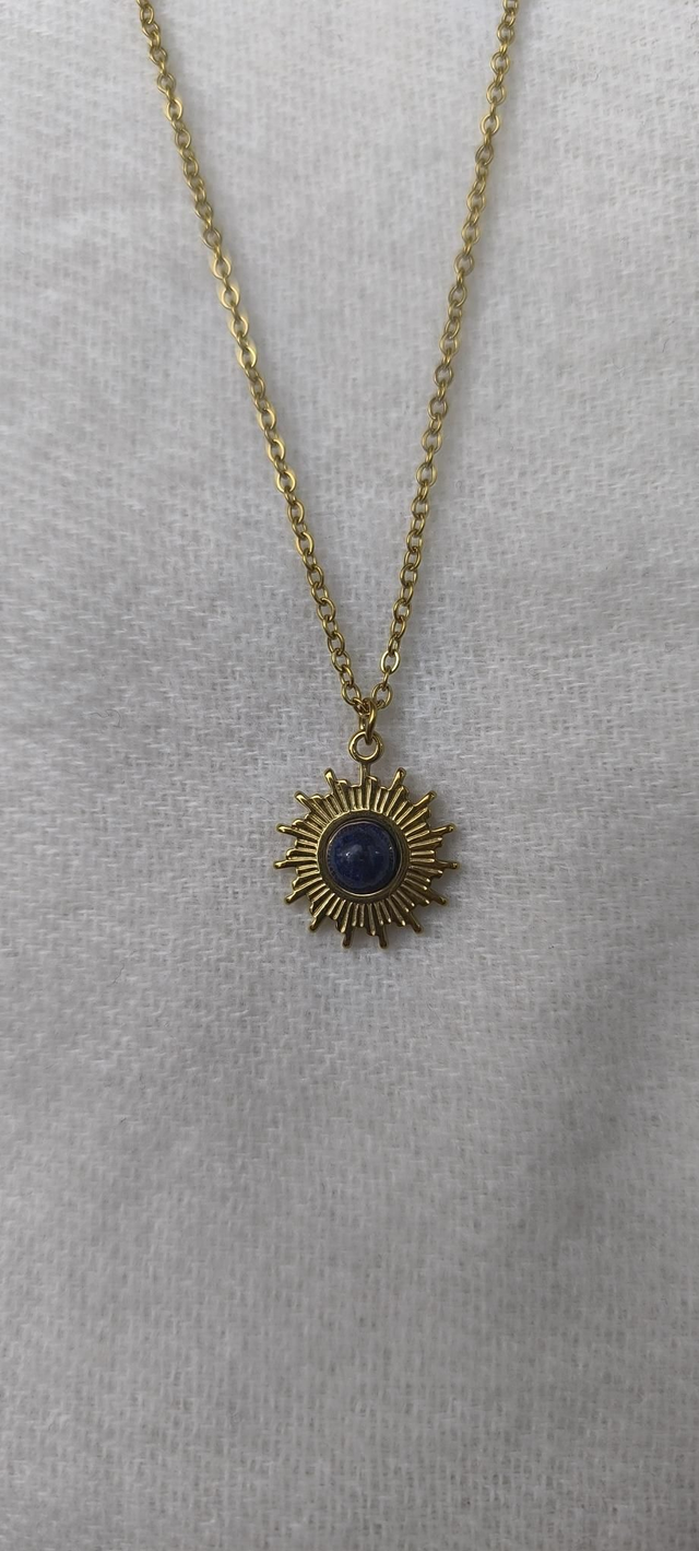 Collier soleil pierre Lapis Lazuli
