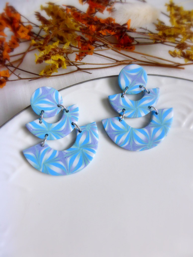 Boucles d'oreilles demi-donut - Kaléido d'Azur