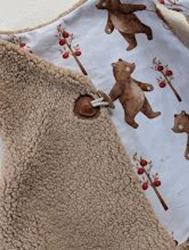 Gilet de berger enfant marron glacé