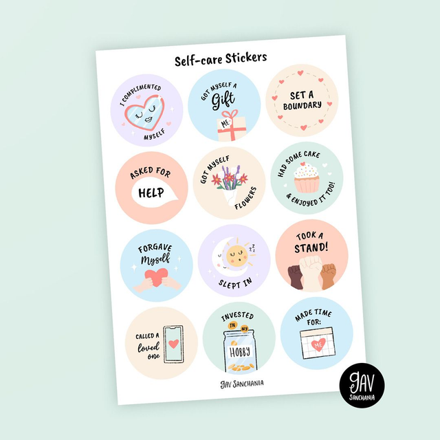 Selfcare stickers