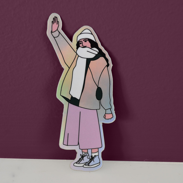 06 Collection japon - Sticker holographique - Hello !