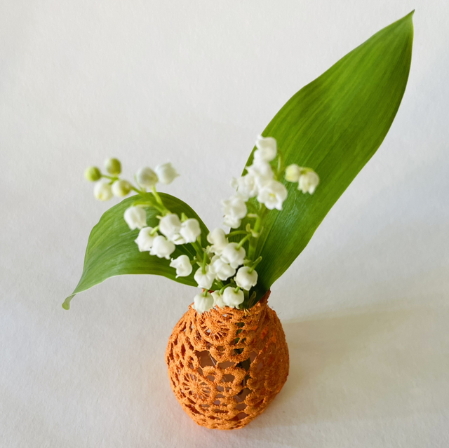 Bouteille dentelle orange