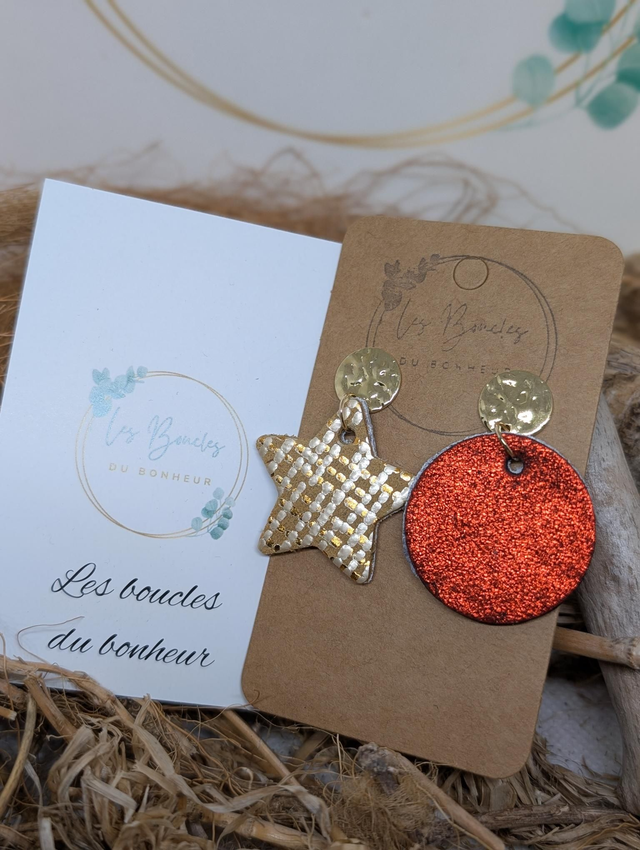 Boucles d'oreilles Asymétrique ag112