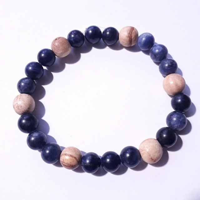 Sodalite and Palo Santo Aromatherapy Bracelet 