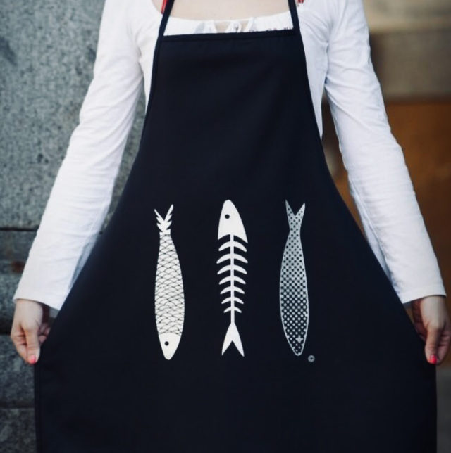 Avental sardinha espinha 