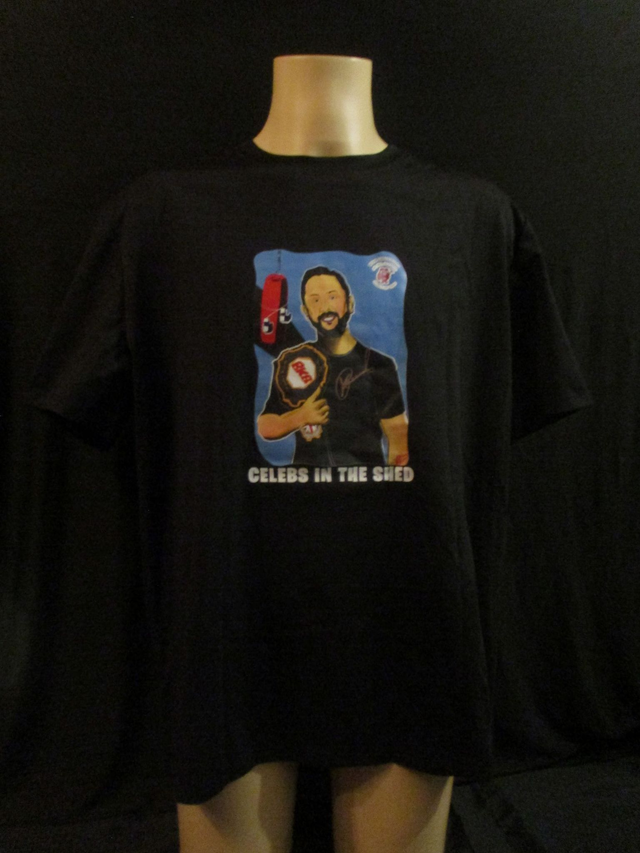 Kevin 'Green Machine' Greenwood DOUBLED SIZED Picture T-Shirt MENS ADULT 100% Polyester Crew Neck BLACK (3X-Large) Top