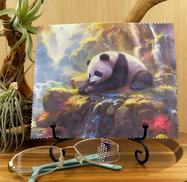 Cleaning Cloth: Peaceful Panda Microfibre Cloth for Glasses, Screens &amp; More