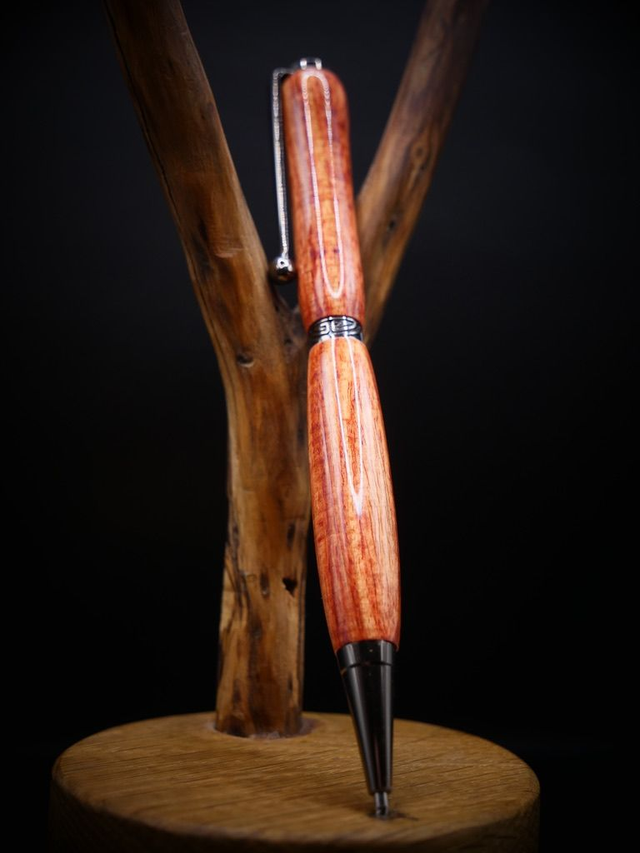 Stylo art deco gris bois de rose 