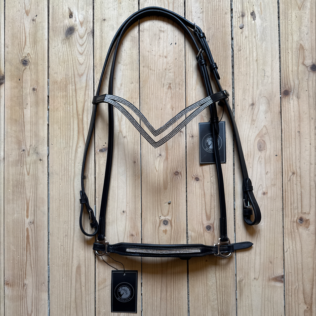 2-teilige Trense Gneisti: kleine Kristalle