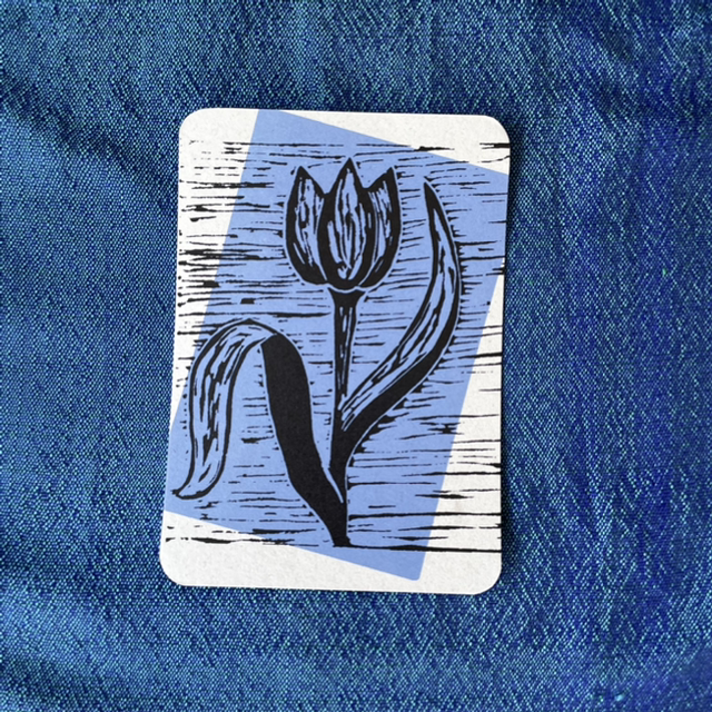 Tulip Notecard Periwinkle