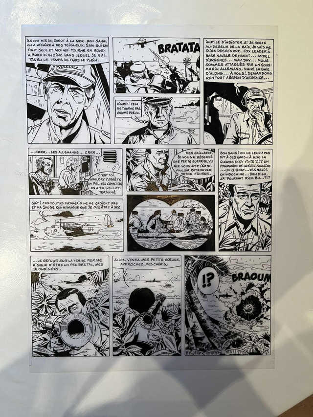 Planche originale de BD : Mystères en Birmanie