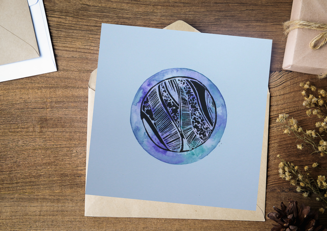 Carte sphère bicolore Provence-lac vert