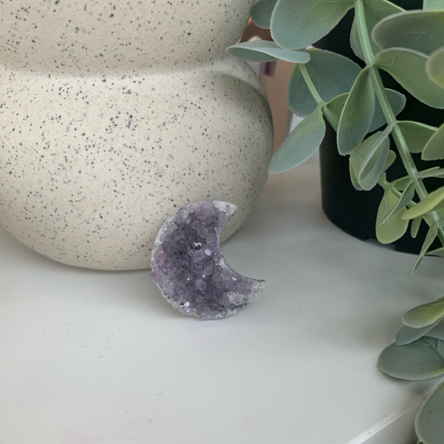 Amethyst moon cluster 