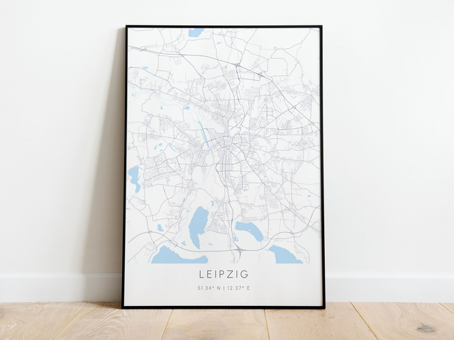Leipzig Stadtkarte | Druck | Poster