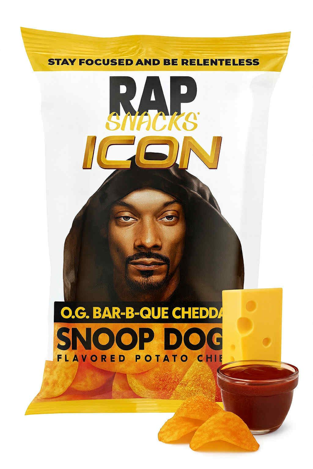 Rap Snacks Chips Snoop Dogg BBQ &amp; Cheddar 71g