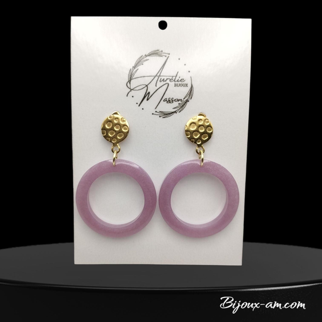 Boucles d'oreilles résine