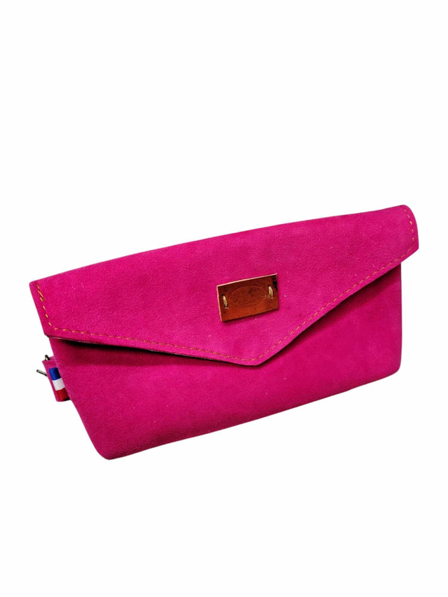 Pochette accroche sac - rose