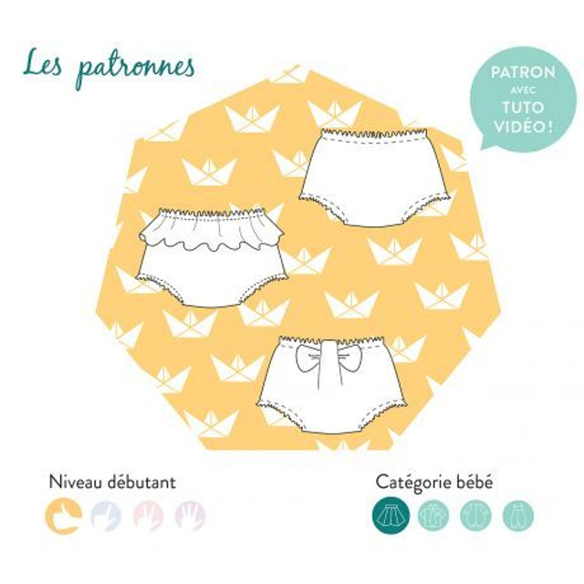 Trio de bloomers bébé Les patronnes