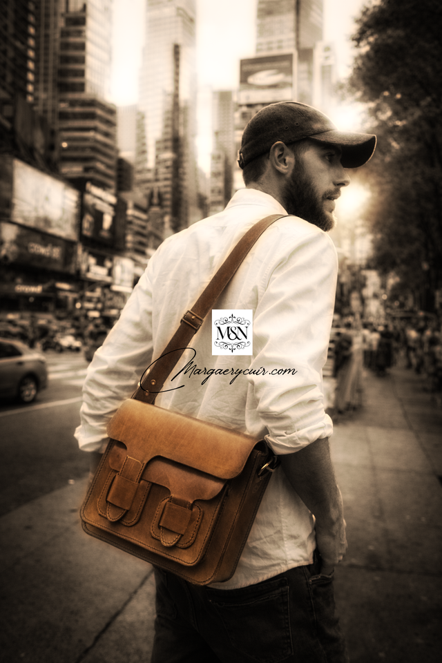 Pochette en cuir de veau souple