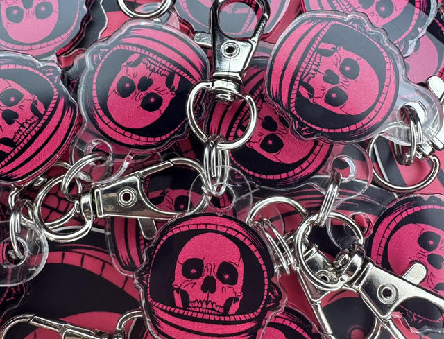 Skull Acrylic Lobster clasp