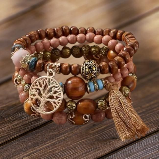 Bracelet &quot;Forêt&quot; bohème 