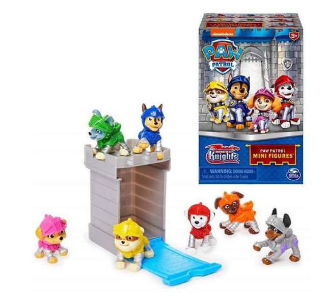 Pat Patrouille Rescue Knights mini figurine 6,5x10cm + Tour Pat Patrouille