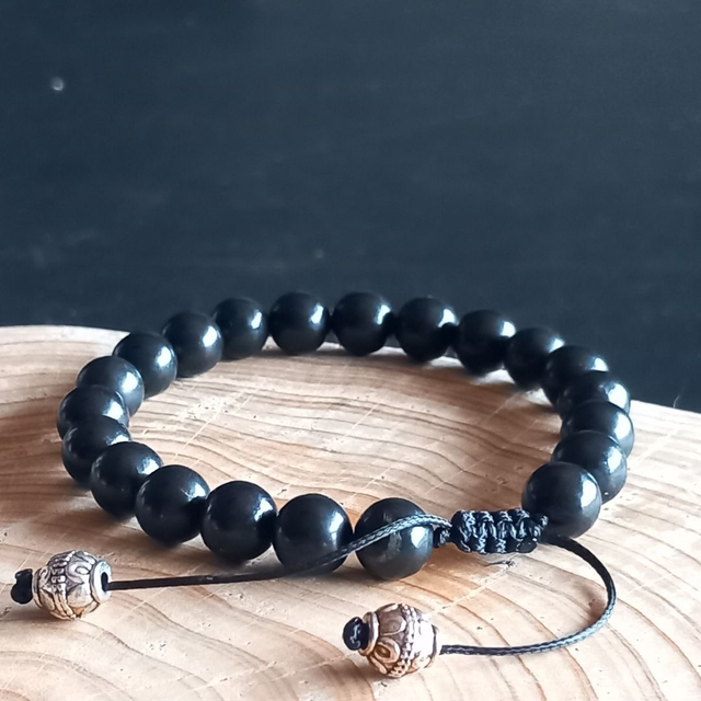 Bracelet ajustable en Jais