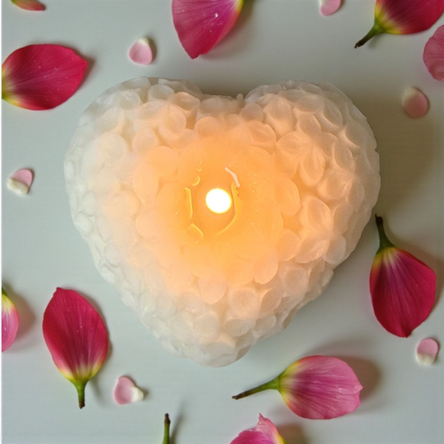 'Cherish' Valentine Heart Candle