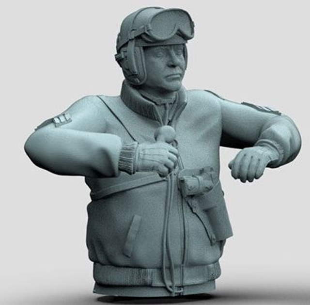 3DiMontis - WW2 US Tanker 1 (1/16) Half figure