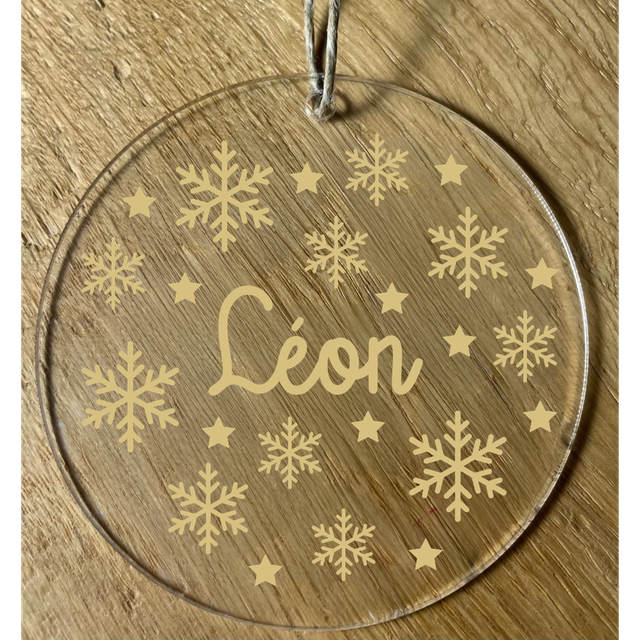 Décoration sapin &quot;Flocons&quot; - Personnalisable