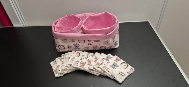 ​👶 Ensemble de 3 panières gigognes et de 12 lingettes🎀