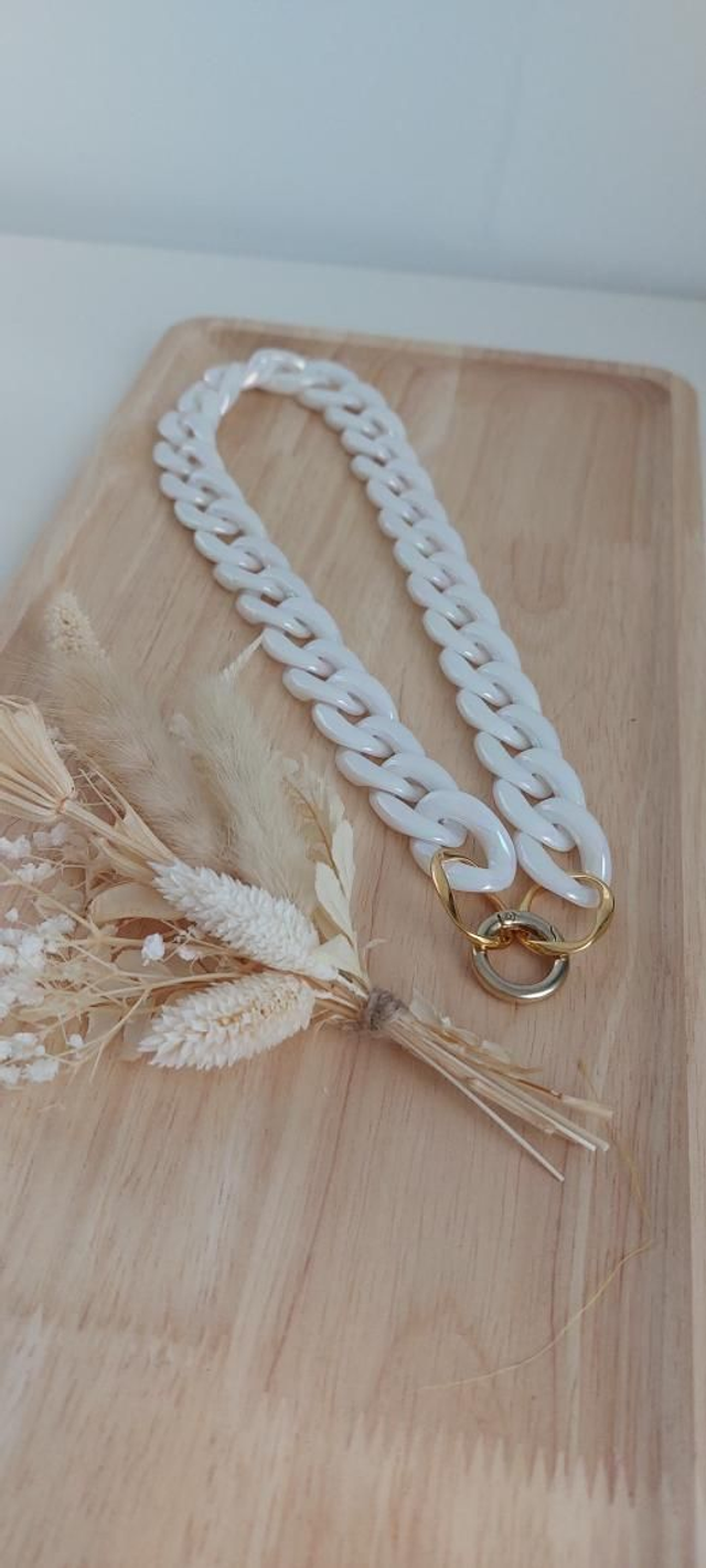 Collier Gaspard blanc nacré 