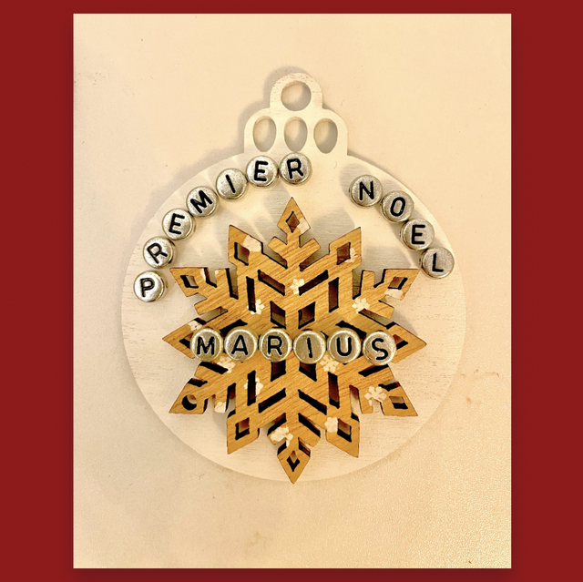 Boule de Noël “blanche” à personnaliser