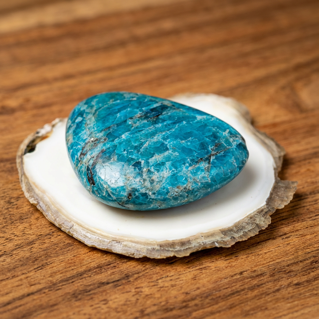 Galet Apatite Bleue AB – Madagascar (30 à 50 mm)