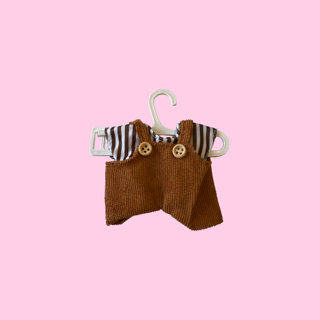 17cm Doll Costume (Brown Stripe Suit)