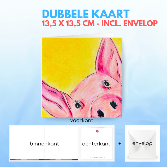 Varken | Dubbele kaart incl. envelop