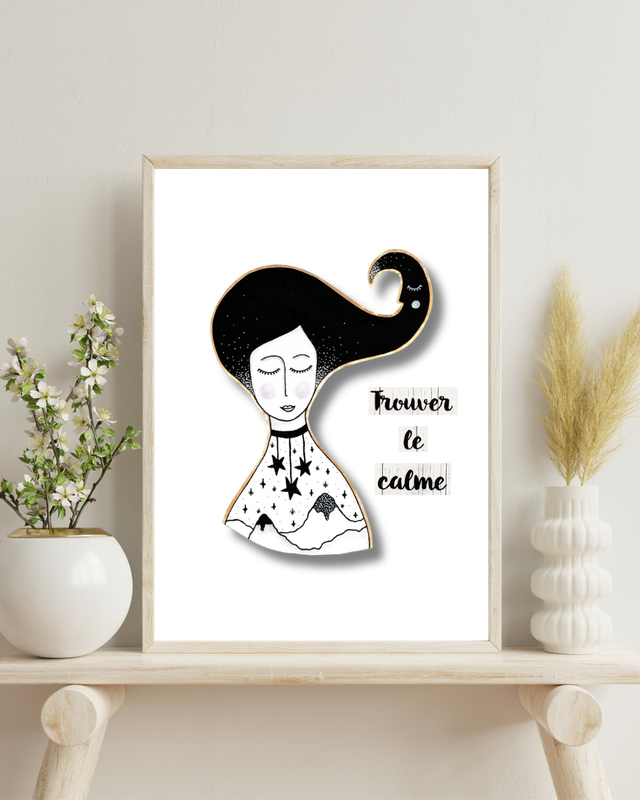 Trouver le calme - Reproduction 13x18cm