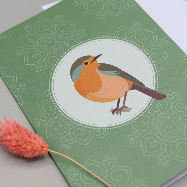 Grußkarte &quot;Rotkehlchen&quot; (jeder Anlass)