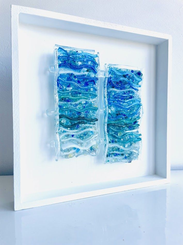 Glas sculptuur - Cool Blue