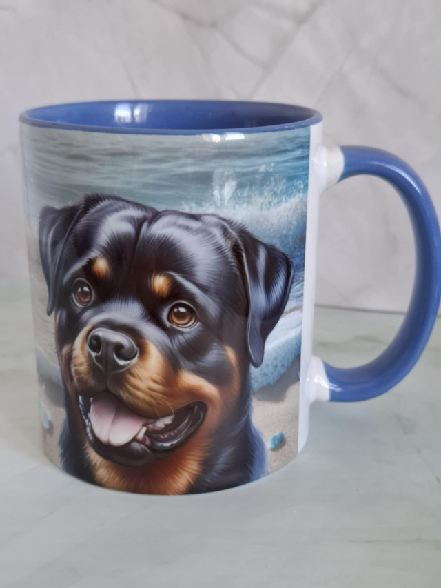 Mug bleu plage Rott
