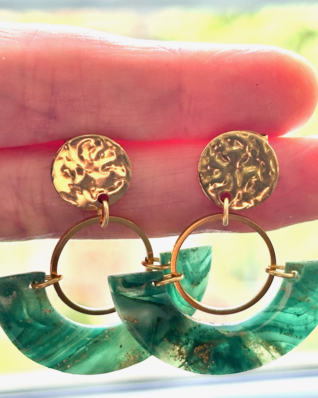 Boucles « Aura de Jade »