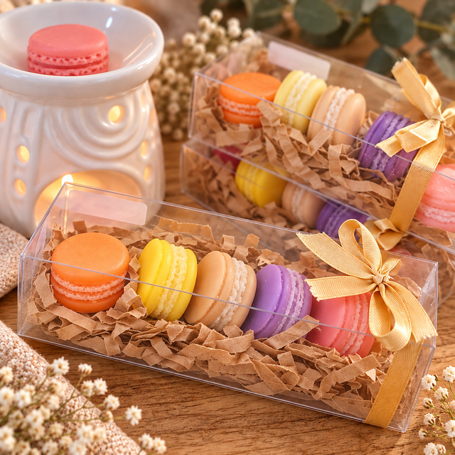 Coffret de 5 fondants - Forme macaron - Parfums au choix