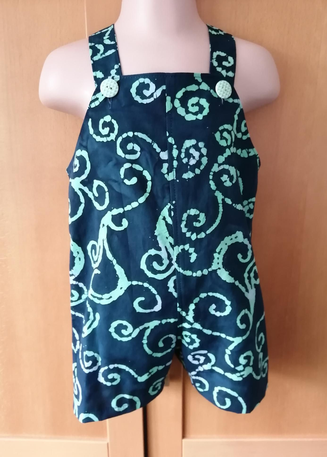 Dungarees - 12 mth (80 cm).   Navy batik