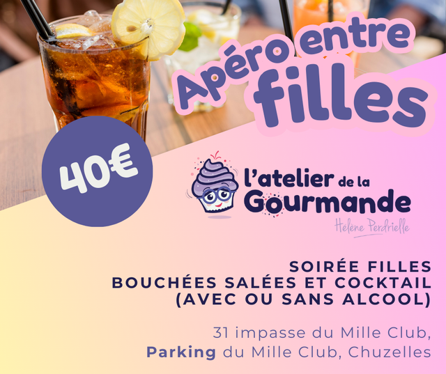 Atelier APÉRO entre copines, vendredi 13 février, 19h00, Chuzelles