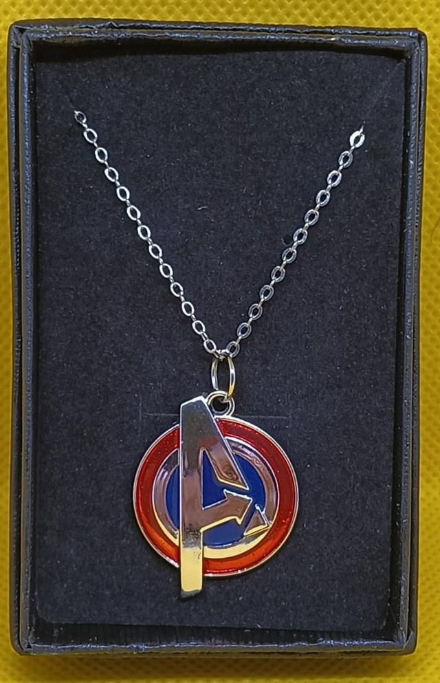 Enamel Avengers Logo Pendant Necklace.