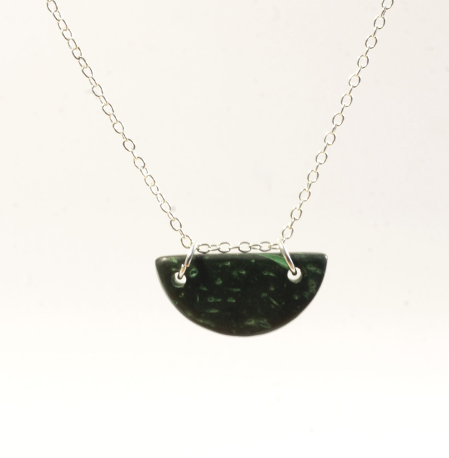 Half Disc Pendant - Green