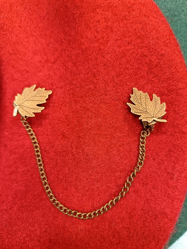 Pince de col/broche feuilles 