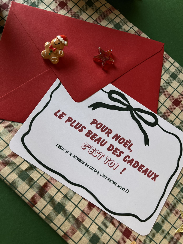 Carte de Noël "Au moins, c'est dit !"